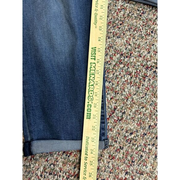 Kut From The Kloth Blue Medium Wash High-Rise Crop Skinny Boyfriend Jeans Sz 18W - Picture 13 of 14